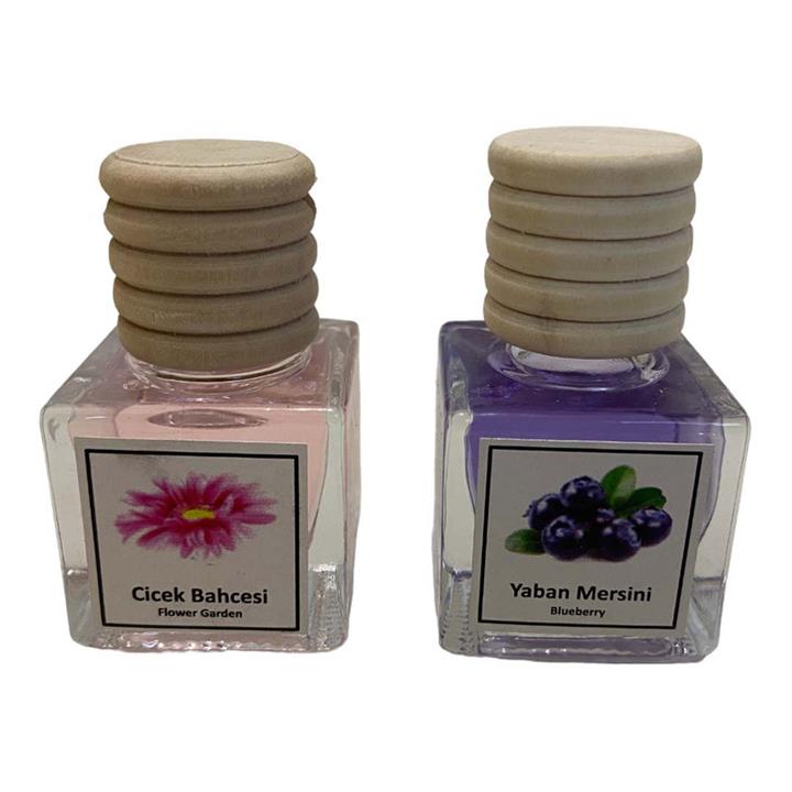 خوشبوکننده هوای خودرو ایفل مدل بلوبری و گل‌باغچه کد Flower Garden-Blueberry حجم 10 میلی‌لیتر بسته 2 عددی